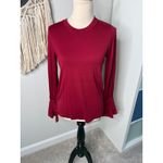 Kobi Halperin Maroon Berry Red Bell Sleeve Holiday Alix Top Blouse Shirt XS Photo 1