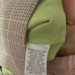 Worthingon Spring longer length blazer windowpane houndstooth brown lime green 6 Photo 3