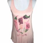 Guess Flower Razor Back Tank Top , Pink, Medium Photo 0