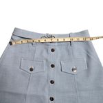Maje  Jamela Blue Button Front Mini Skirt Size: 36 Photo 1