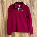 PINK - Victoria's Secret Victorias Secret PINK maroon fleece pullover sweater, size M, NWT Photo 0