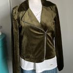 LC Lauren Conrad New Lauren Conrad On Trend Crushed Green Velvet Moto Style Jacket Photo 10