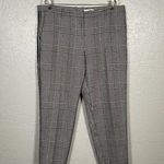 Hugo Boss Women 12 Black White Houndstooth Torominala Glen Plaid Ankle Trousers Photo 0