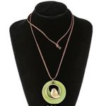 Vintage Style Wooden Bird Faux Leather Necklace‎ *Faux Fashion Accessories Brown Photo 4