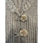 John Fashion Long Sleeve Waffle Knit Stylish Cardigan Sweater Beige Womens Large Photo 4