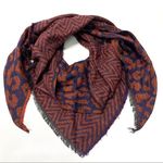 Boutique Reversible Triangle Scarf Leopard Red NEW Photo 0