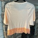 ZARA  Trafaluc coral top‎ with lace, M Photo 2