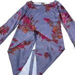 Leith  Lavender Floral Satin Shift Dress Size Large, Purple Pink Floral Dress Photo 10