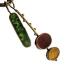 Copper brass colorful long pendant necklace Photo 1