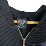 VINTAGE Y2K Sledge Women’s Half Zip Thermal Hoodie Glitter Dragon Black/Blue M Black Size M Photo 1