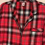 EUC Victoria's Secret Long sleeve Flannel Romper w Metallic Stripe Photo 1