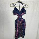 Camille La Vie  Iridescent Sequin Cut Out Mini Dress Size 0 Photo 1