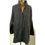 Eileen Fisher New NWOT Womens M $268 Organic Cotton Terry Jacket Black White Photo 3