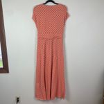 Lands' End Lands'‎ End Women's Maxi Dress Floral Print Faux Wrap Coral Pink Petite L Photo 6