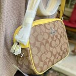 Coach Authentic  Coated signature canvas/smooth leather zip top Crossbody Photo 10