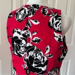Grace Elements | Red, Black, White, Rose Floral Sleeveless Sheath Dress | Size 6 Photo 3