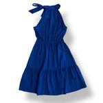 J.Crew Navy Blue Poplin Halter Photo 3