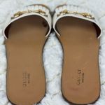 Gucci  White and Gold Slide Sandals with Fringe Size 39 Photo 6