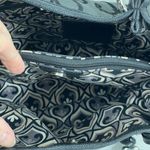 Brighton  Valencia Purse Shoulder Bag Satchel Metallic‎ Silver Black Photo 7