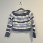 superdown Aritzia Striped Blue and White Long Sleeve Top Photo 1