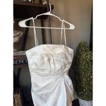 Ronny Kobo June Satin Jacquard Mini Dress White Womens Size Small Photo 4