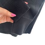 French Connection ‎ Black Long Sleeve Sweater Dress Size S Gold Zippers Photo 3