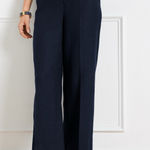Talbots NWOT  Greenwhich Linen Dress Pant Navy Workwear Careerwear Size 18W Photo 0