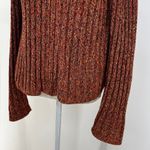 White + Warren Ribbed Knit Long Sleeve Zip Front Cardigan Marled Orange Size M Photo 4
