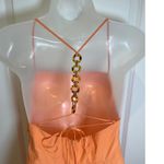 Amanda Uprichard  Laconia Chain Ruched Dress Mini Orange Party Cocktail‎ Size S Photo 6