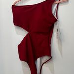 Cupshe NWT One Shoulder Cut Out Ribbed Swim Photo 3