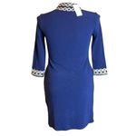 Charter Club Womens Ottoman Sheath Dress Pullover Knit Blue Gold Petite Large Photo 6