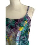 YITTY Fabletics Lizzie Multicolor Logo Silky Tank Top Size Medium Purple Photo 2