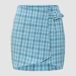 Cider NWT  Checketed Blue Belted Skort Sz XL Photo 0