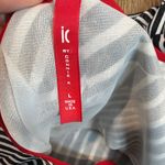 IC By Connie K Asymmetrical Abstract Tunic Blouse Red White Black Size Large Photo 3