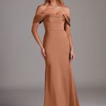Azazie  Bronzer Off The Shoulder Dress Photo 1