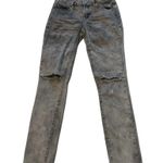 Refuge Distressed Gray Stonewashed Skinny Jeans, Sz 2 Photo 2