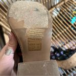 Free People  Lisbon Chunky Platform Heels Black Suede Flower‎ Embroidery Size 39 Photo 11