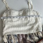 Lila Rose Lily Rose color block mixed textile maxi dress cream floral belt size small Photo 13