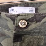 ZARA Women’s Camouflage Military Inspired Distressed Raw Hem Ankle Denim Jeans Photo 6