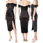 Dress the Population Alani Black Tie off New Year’s eve Party cocktail Dress Photo 1