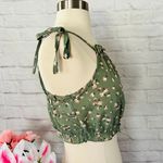 Boutique Frilly Floral Crop Top Photo 3