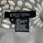 Etcetera  Metallic Floral Jacquard Blazer‎ Jacket in Silver & Grey, Size 8 Photo 2