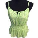 Old Navy New NWT Large L  Spaghetti Strap Floral Print Linen Mix Top Photo 0