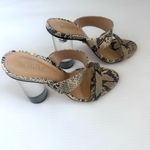 Schutz  Veridiana snakeskin print Transparent Column Heel Sandal Size 9.5 Photo 5