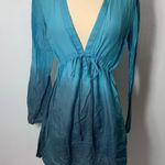 Athleta  Blue Ombre Bell Sleeve Deep V Neck Swim Coverup size XS Photo 1