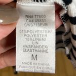 Evereve Kenny Collar Henley Sleeveless Tank Top black white stripe EUC MEDIUM Photo 4