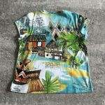 Chico's  Shirt Womens Large 2 African Short Sleeve V-Neck Cotton Artsy Art Print Photo 6