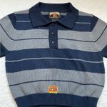 Ladies juniors county FB girl Charlie Browns striped crop top size small Multiple Photo 4