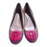 Tory Burch Reva Ballet Flats with Pink and Red Accents Size 8 Photo 1
