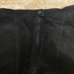Vintage Now Next Black Suede Leather Pencil Skirt Sz 2 Photo 4